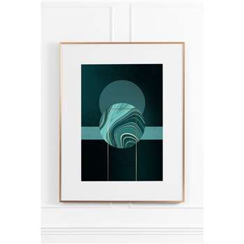 Agate Green No.1 - Brass Frame (H90 x W70cm)