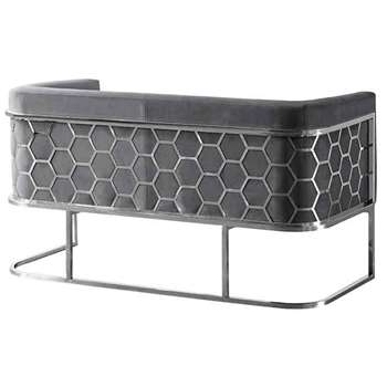 Alveare Two Seat Sofa - Dove Grey (H78 x W139 x D68cm)