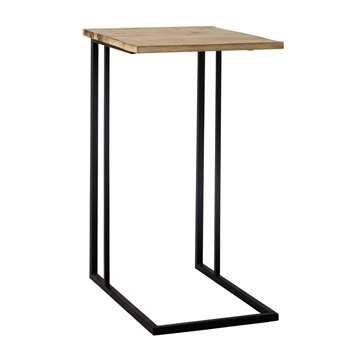 ANDREW metal side table in black (74 x 40cm)
