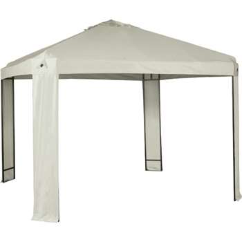 Argos Home 3m x 3m Garden Gazebo - Cream (H260 x W300 x D300cm)