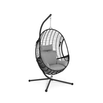 Argos Home Jaye Hanging Egg Chair - Black (H197 x W110 x D96cm)