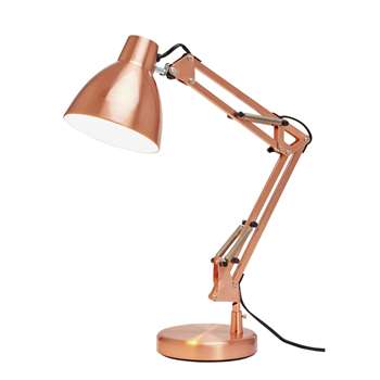 Argos Home Task Table Lamp - Copper (H57 x W32 x D15cm)