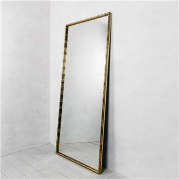 Bamboo Frame Wall Mirror (H180 x W80 x D3cm)