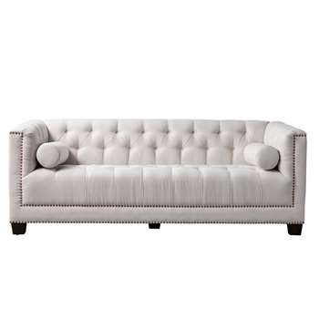 Bankes Three Seat Sofa – Calico (H73 x W200 x D85cm)