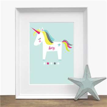 Bells Scambler Personalised Unicorn Print (A4 Size)