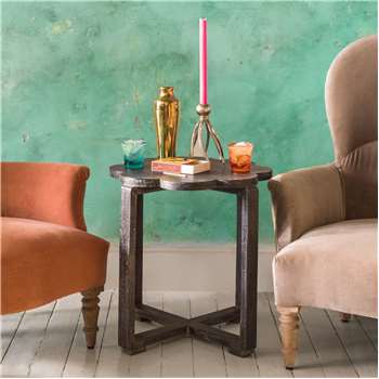 Black Scallop Side Table (H55 x W54 x D54cm)