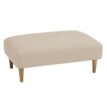 Brighton Parchment Fabric Footstool (H38 x W99 x D63cm)