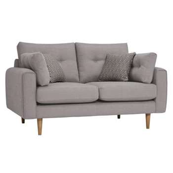 Brighton Pebble Fabric 2 Seater Sofa (H86 x W155 x D98cm)