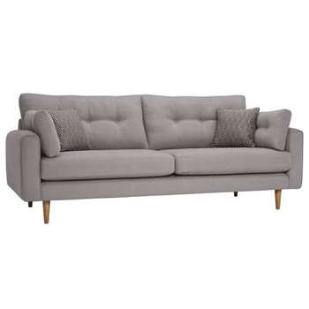 Brighton Pebble Fabric  4 Seater Sofa (H86 x W225 x D98cm)