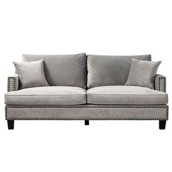 Brunswick Three Seat Sofa - Dove Grey (H88 x W199 x D91cm)