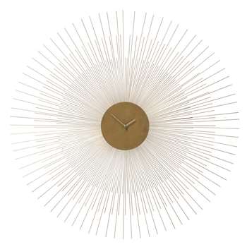 CALLISTA golden metal clock (95 x 95cm)