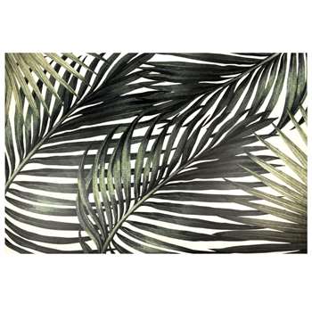CANOPE - Vinyl Rug with Tropical Leaf Print (H100 x W150 x D2cm)
