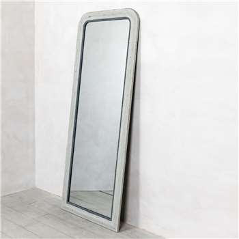 Charlie Large Grey Beaded Mirror (H165 x W65 x D2cm)