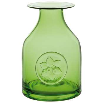 Dartington Crystal Lily Bottle Vase, Green