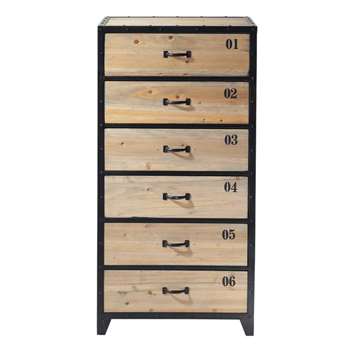 DOCKS Metal semainier chest in black (120 x 60cm)