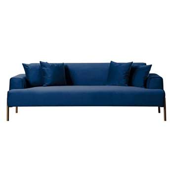 Duke Three Seat Sofa - Navy (H70 x W223 x D92cm)