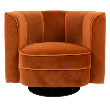 Dutchbone Flower Lounge Chair in Orange (H76 x W86 x D74cm)