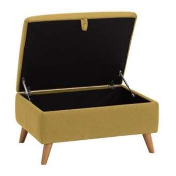 Evie Plain Lime Fabric Storage Footstool (H42 x W84 x D63cm)