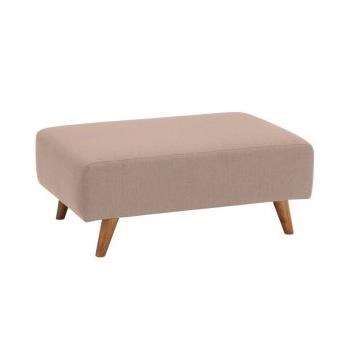 Evie Plain Mink Fabric Footstool (H41 x W95 x D63cm)