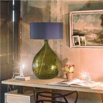 Extra Large Green Round Glass Lamp (Height 62cm)