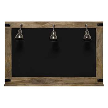 FACTORY blackboard + 3 wall lights (H85 x W130 x D25.5cm)
