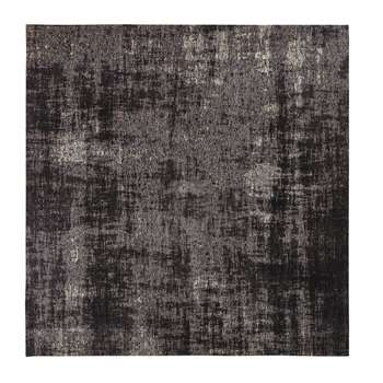 FEEL Black Woven Jacquard Rug (H200 x W200 x D2cm)
