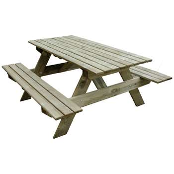 Forest 1.5m Small Rectangular Picnic Table (H70 x W150 x D150cm)