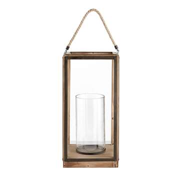 FORMAN Fir and Glass Lantern (60 x 29.5cm)