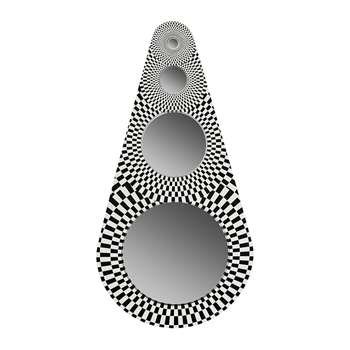 Fornasetti - Optical 4 Convex Mirrors - Round (Height 135cm)