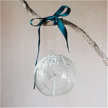 Glass Angel Bauble (W12 x D12cm)