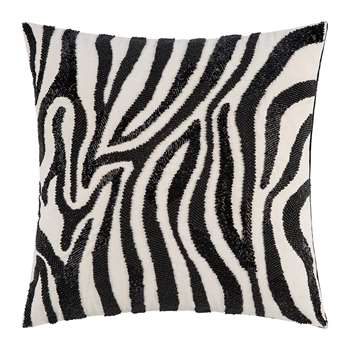 Global Explorer - Zebra Beaded Cushion (H45 x W45cm)