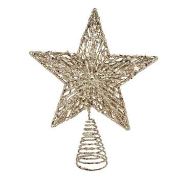 Gold Glitter Tree Topper (H24 x W17cm)