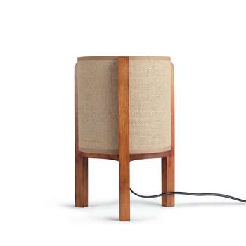 Habitat Arbaa Woven Column Table Lamp - Natural (H30 x W23 x D23cm)