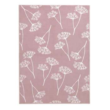 Habitat Cowparsley Floral Rug - Blush (H120 x W170cm)