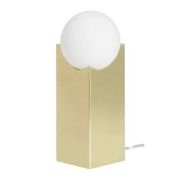 Habitat Yuri Afterglow Table Lamp - Gold & Glass (Height 25cm)