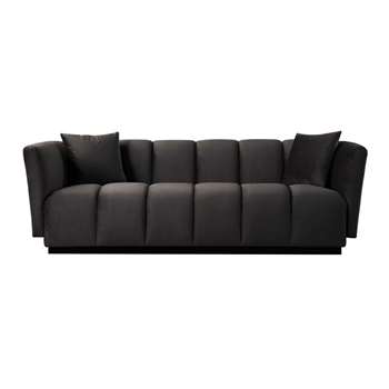 Herbie Three Seat Sofa - Carbon (H73 x W221 x D91cm)