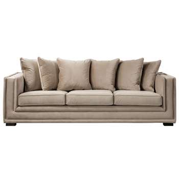 Holburn Three Seat Sofa  - Taupe (H69 x W233 x D102cm)