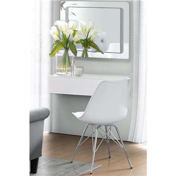Inga White Floating Console Table / Storage System (18 x 80cm)