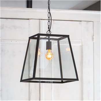 Inko Glass Lantern Pendant Light (H34 x W34 x D34cm)