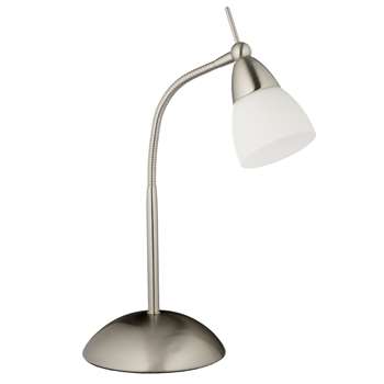 John Lewis Contact Touch Task Lamp, Chrome (34 x 15cm)