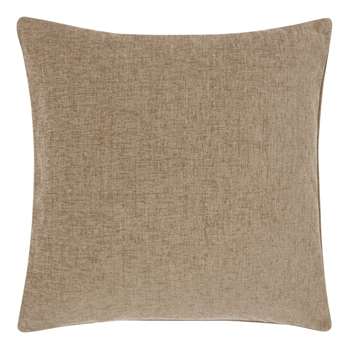 John Lewis & Partners Chenille Cushion, Sable (H50 x W50cm)