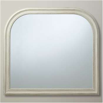 John Lewis & Partners Distressed Overmantel Mirror, Cream (H95 x W104 x D4cm)