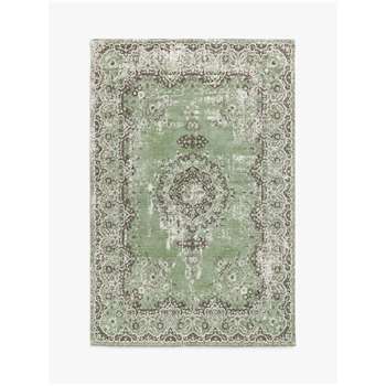 John Lewis & Partners Jaipur Rug, Dusty Green (H90 x W150cm)