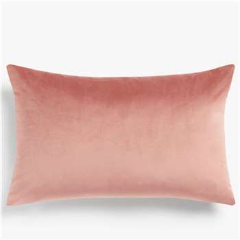 John Lewis & Partners Sloane Velvet Cushion, Plaster (H35 x W55cm)