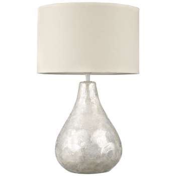 John Lewis Pearl Dual-Lit Capiz Shell Table Lamp (48 x 32.5cm)