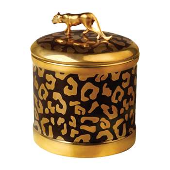 L'Objet - Leopard Candle - Gold (H11 x W10 x D10cm)