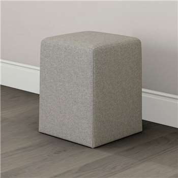 Langley Tweed Stool, Tweed Mid Grey (H47 x W37 x D37cm)