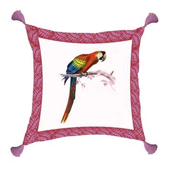 Les Ottomans - Menagerie Cushion - 45x45cm - Parrot (H45 x W45cm)