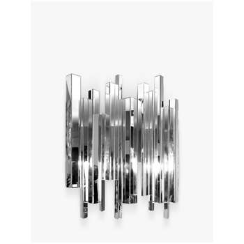 Libra Crystalline Effect Mirror, Silver (H120 x W150 x D8cm)