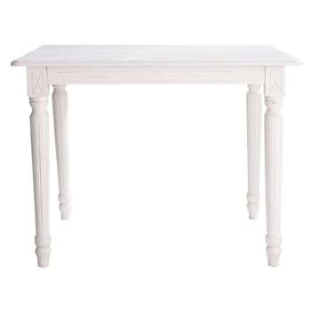 LOUIS Wooden extending dining table in white (76 x 100-180cm)
